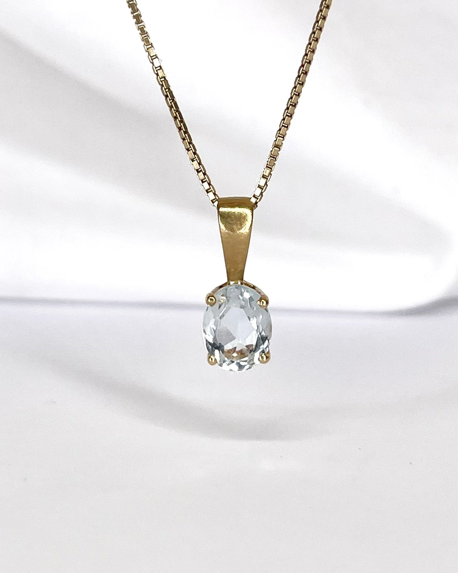 Pendentif Aigue - Marine 1.10 carat "Jules" - Elliade Paris
