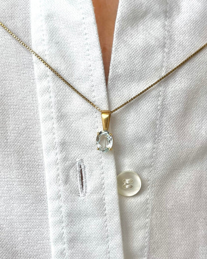 Pendentif Aigue - Marine 1.10 carat "Jules" - Elliade Paris