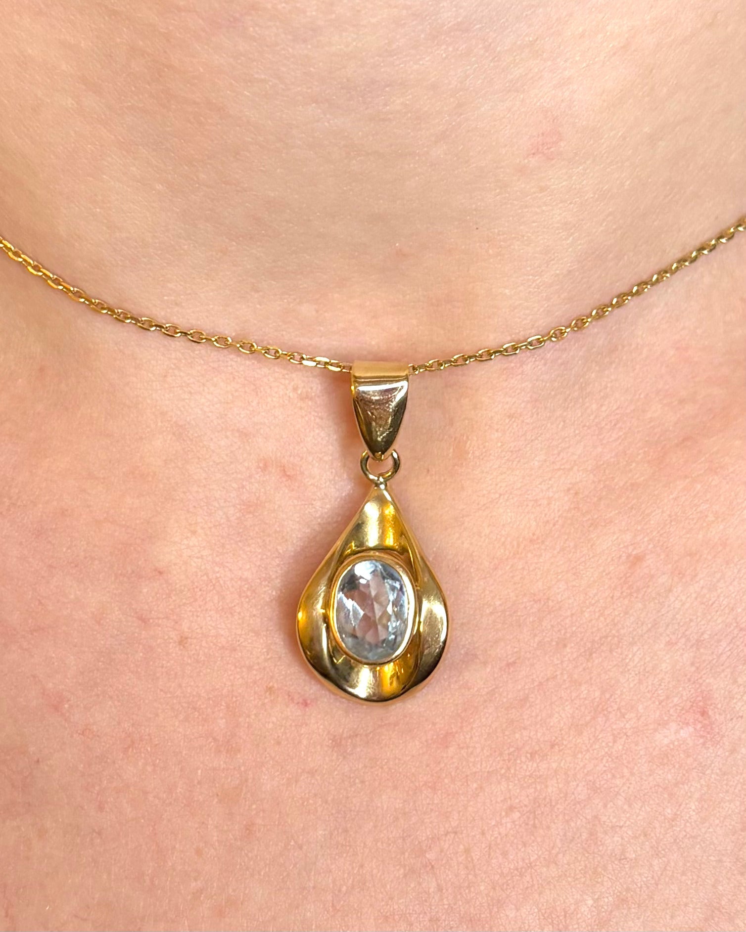 Pendentif Aigue - Marine 1.35 carat "Sienna" - Elliade Paris