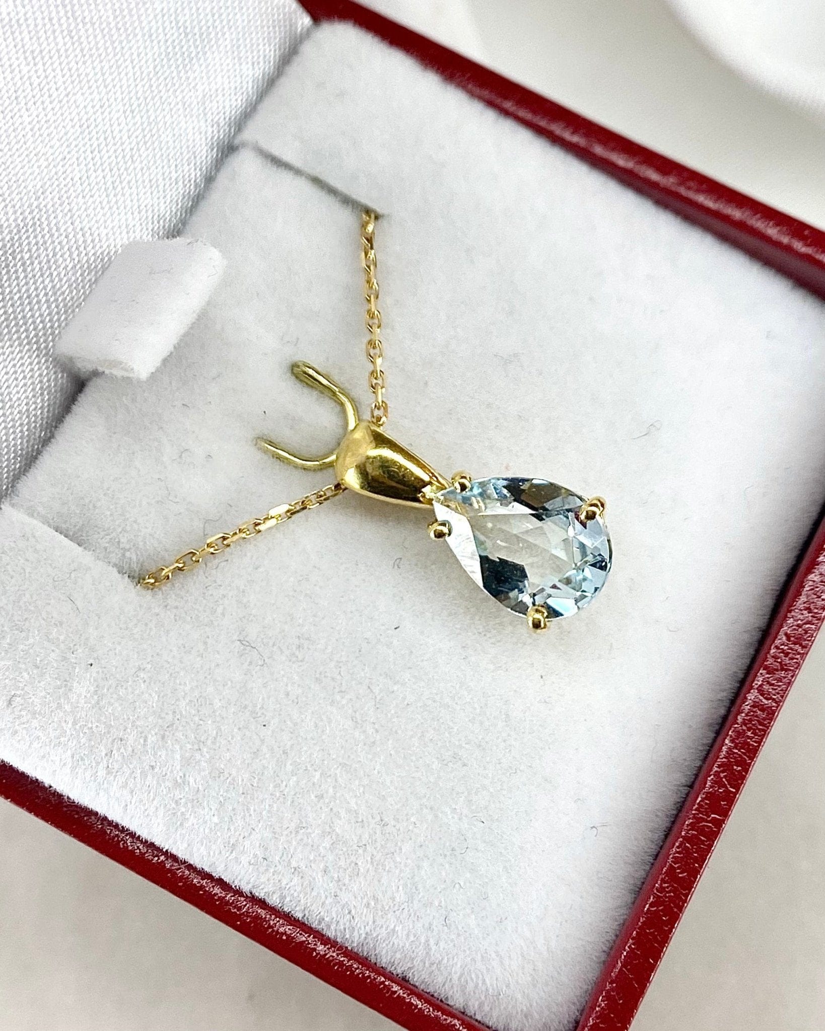 Pendentif Aigue - Marine 1.50 carat "Olivia" - Elliade Paris