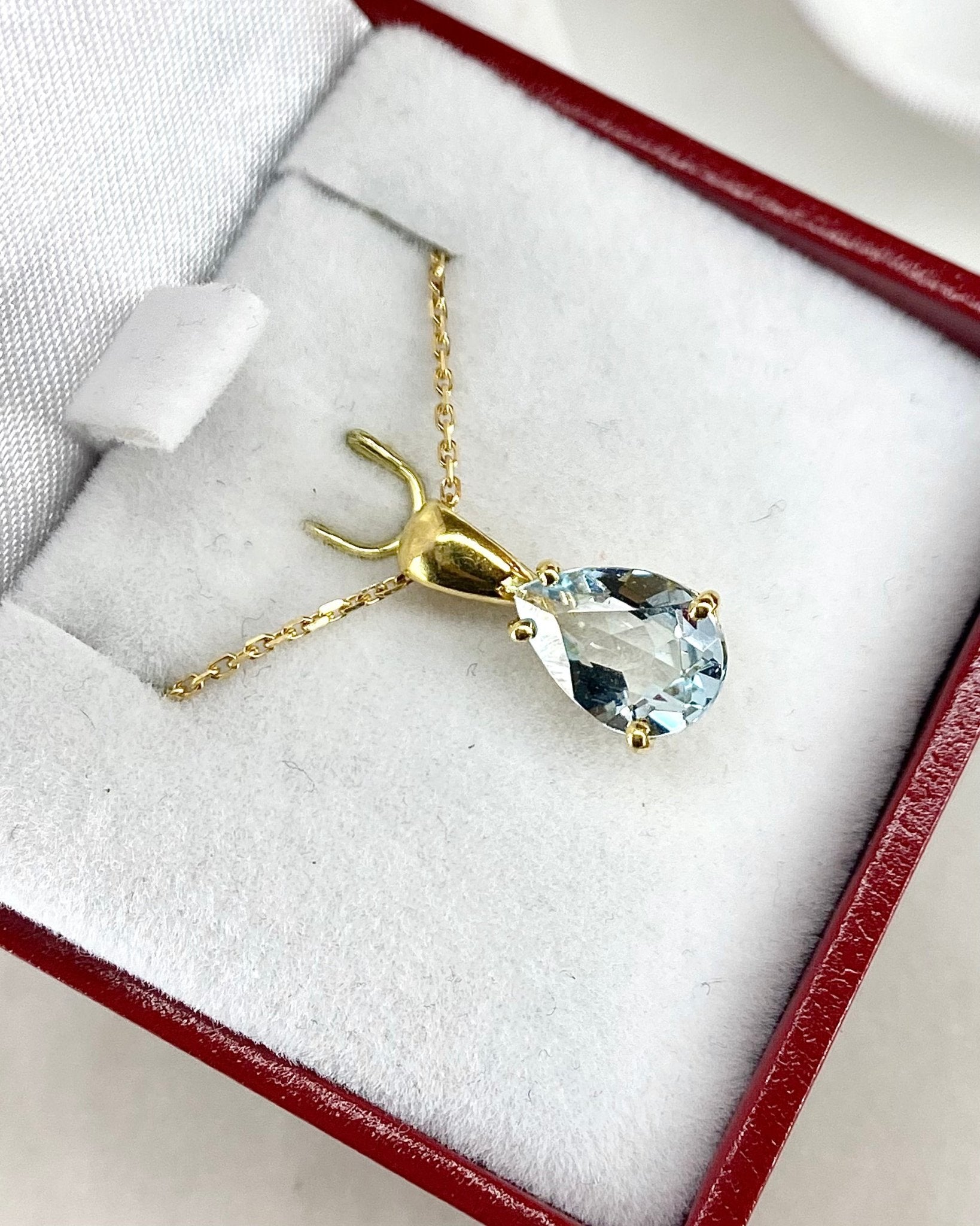 Pendentif Aigue - Marine 1.50 carat &quot;Olivia&quot; - Elliade Paris