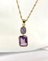 Pendentif Améthyste 3.55 carats & Saphir Étoilé "Fiona" - Elliade Paris
