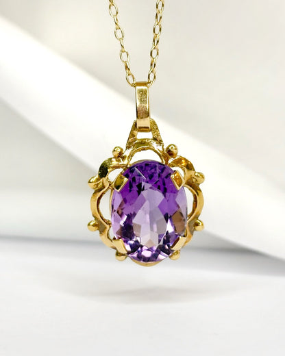 Pendentif Améthyste 5.20 carats "Betty" - Elliade Paris