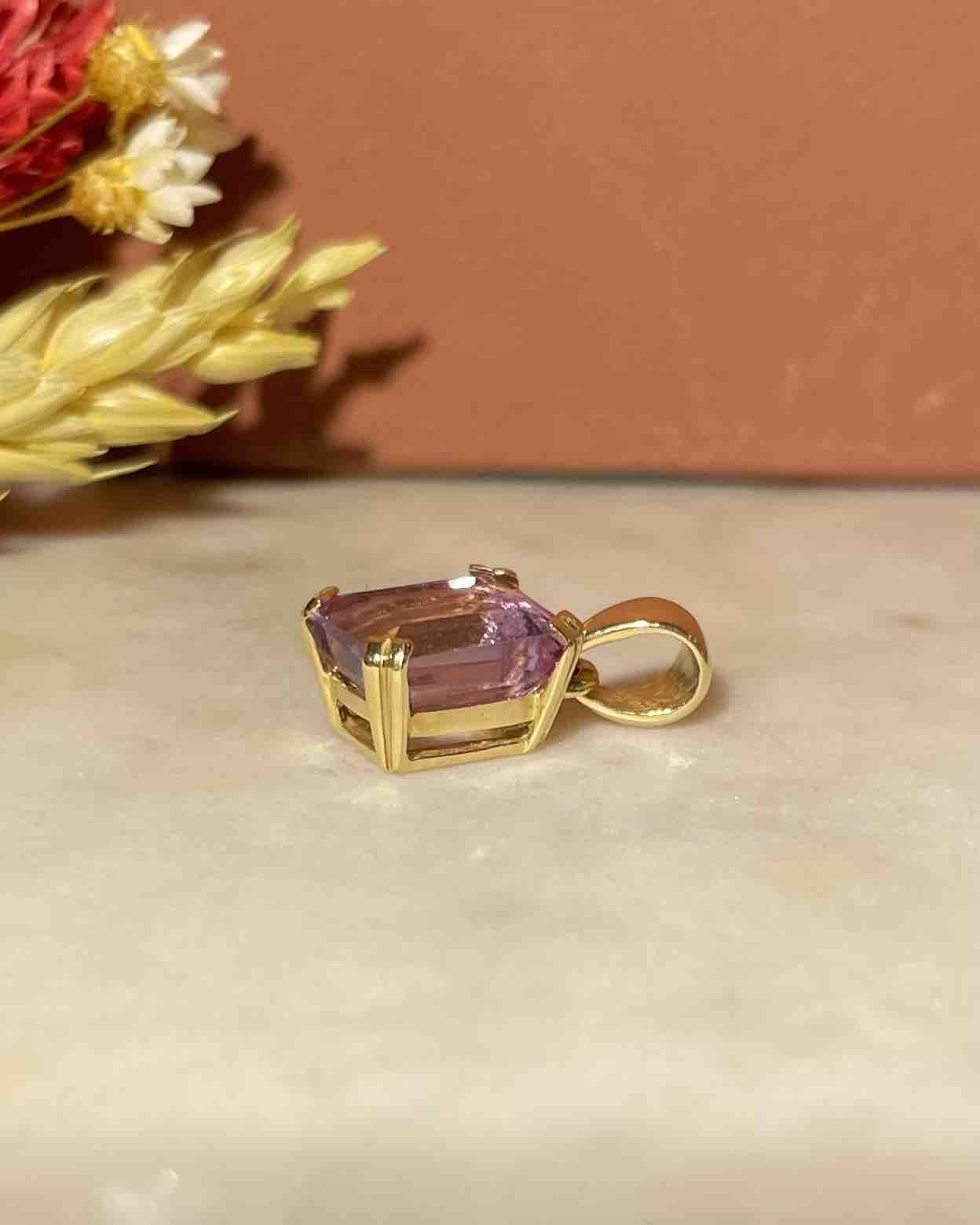 Pendentif Vintage Améthyste 3.50 carats &quot;Mélody&quot;