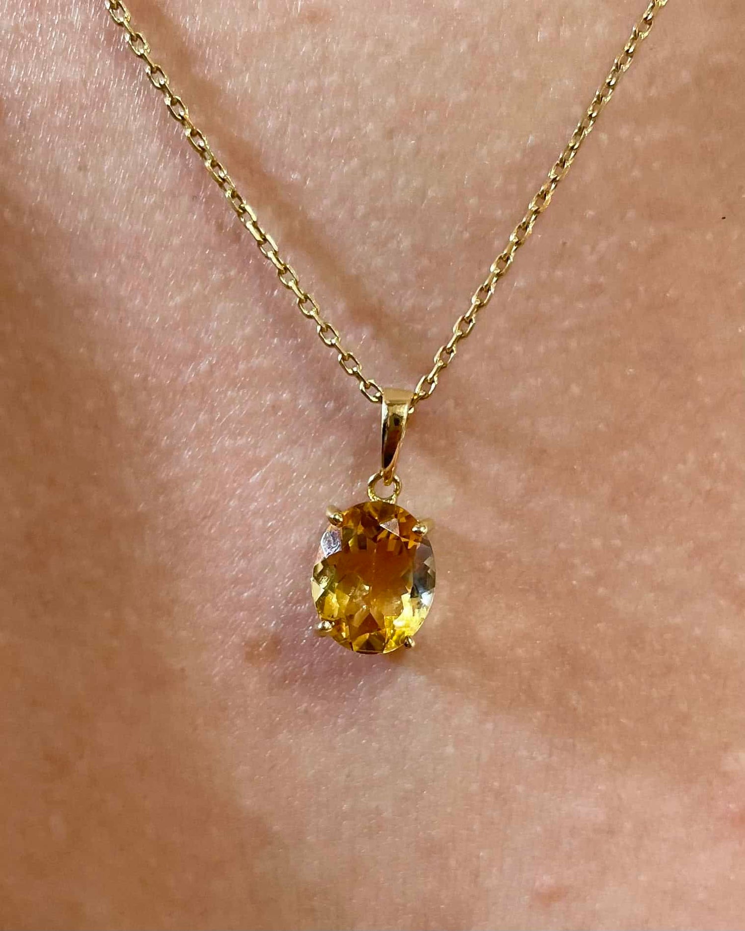 Pendentif Citrine 3 carats &quot;Cyrielle&quot;