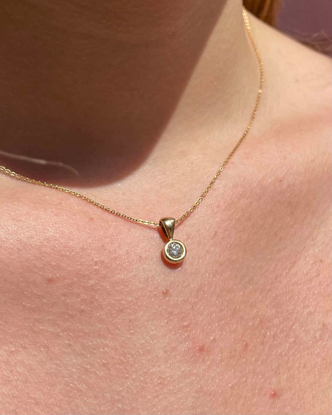 Colgante vintage de diamantes de 0,30 quilates &quot;Tess&quot;