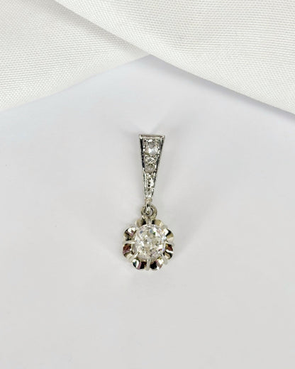 Pendentif Art Déco Diamants 0.41 carat &quot;Kloé&quot; - Elliade Paris