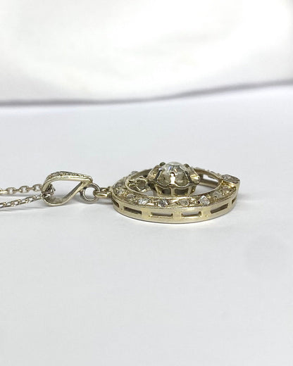 Pendentif Art Déco Diamants 0.44 carat "Victoria" - Elliade Paris