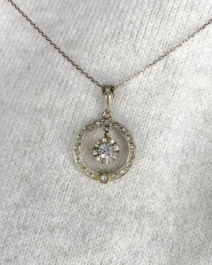 Pendentif Art Déco Diamants 0.44 carat "Victoria" - Elliade Paris