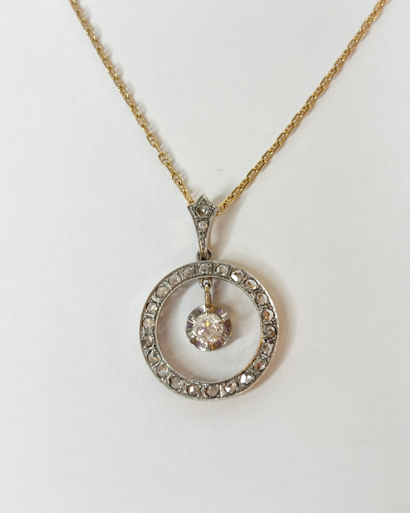 Pendentif Art Déco Diamants 0.55 carat "Olivia" - Elliade Paris