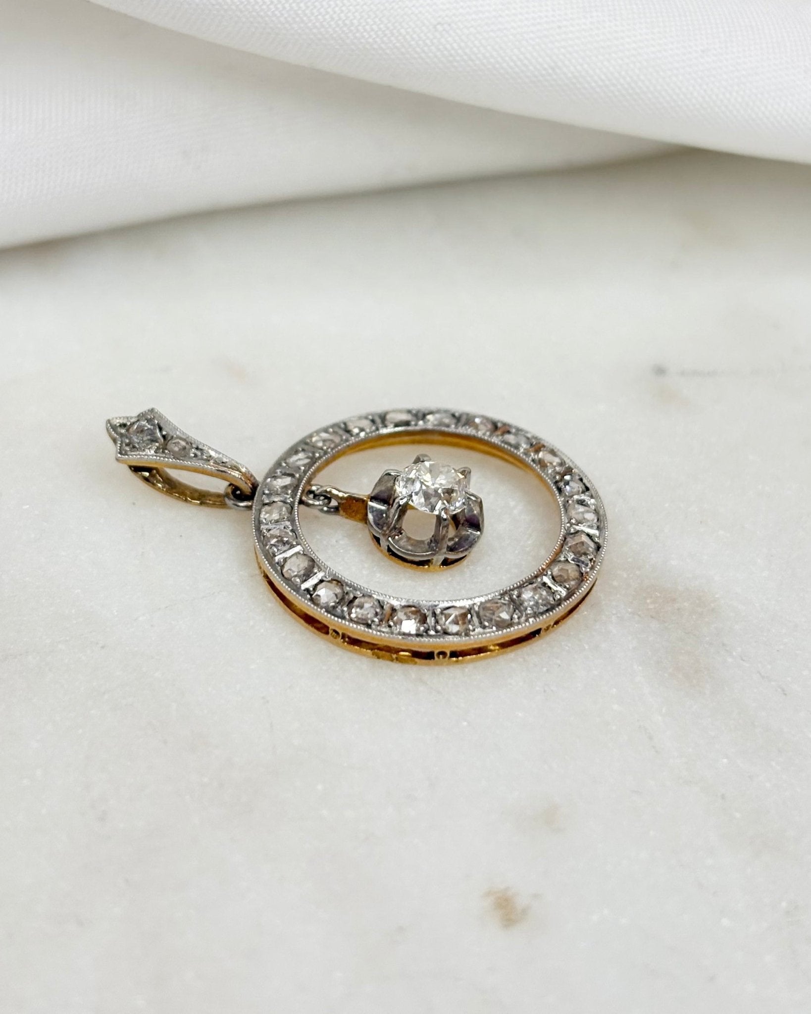 Pendentif Art Déco Diamants 0.55 carat "Olivia" - Elliade Paris