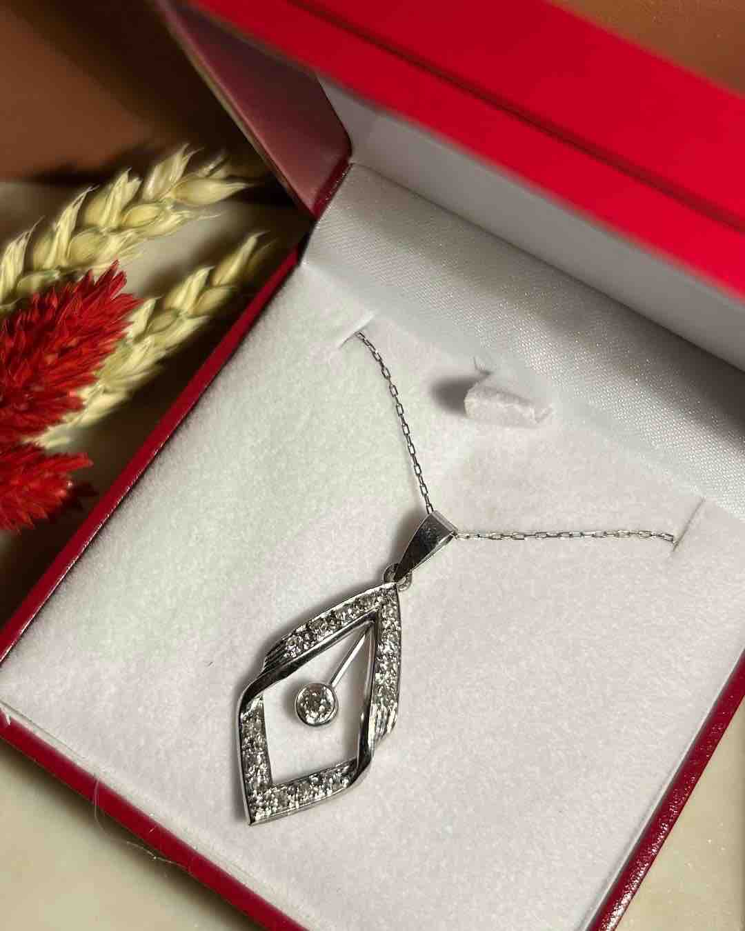 Pendentif Art-déco 15 Diamants &quot;Lucien&quot;