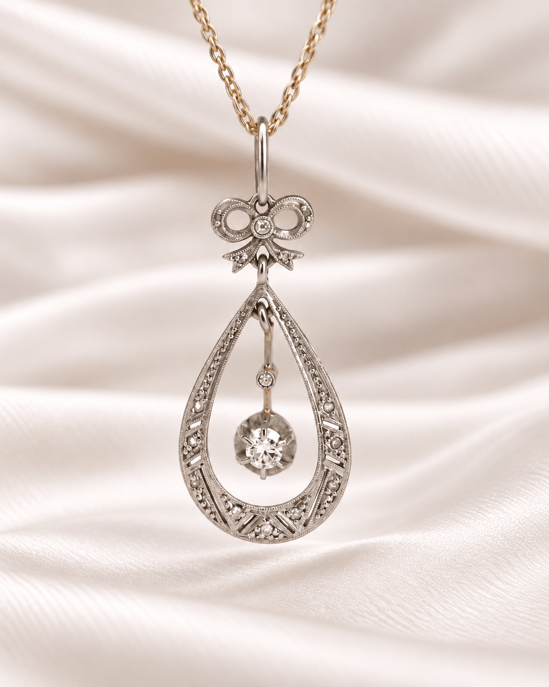 Pendentif Art-Déco Diamants "Louisa" - Elliade Paris