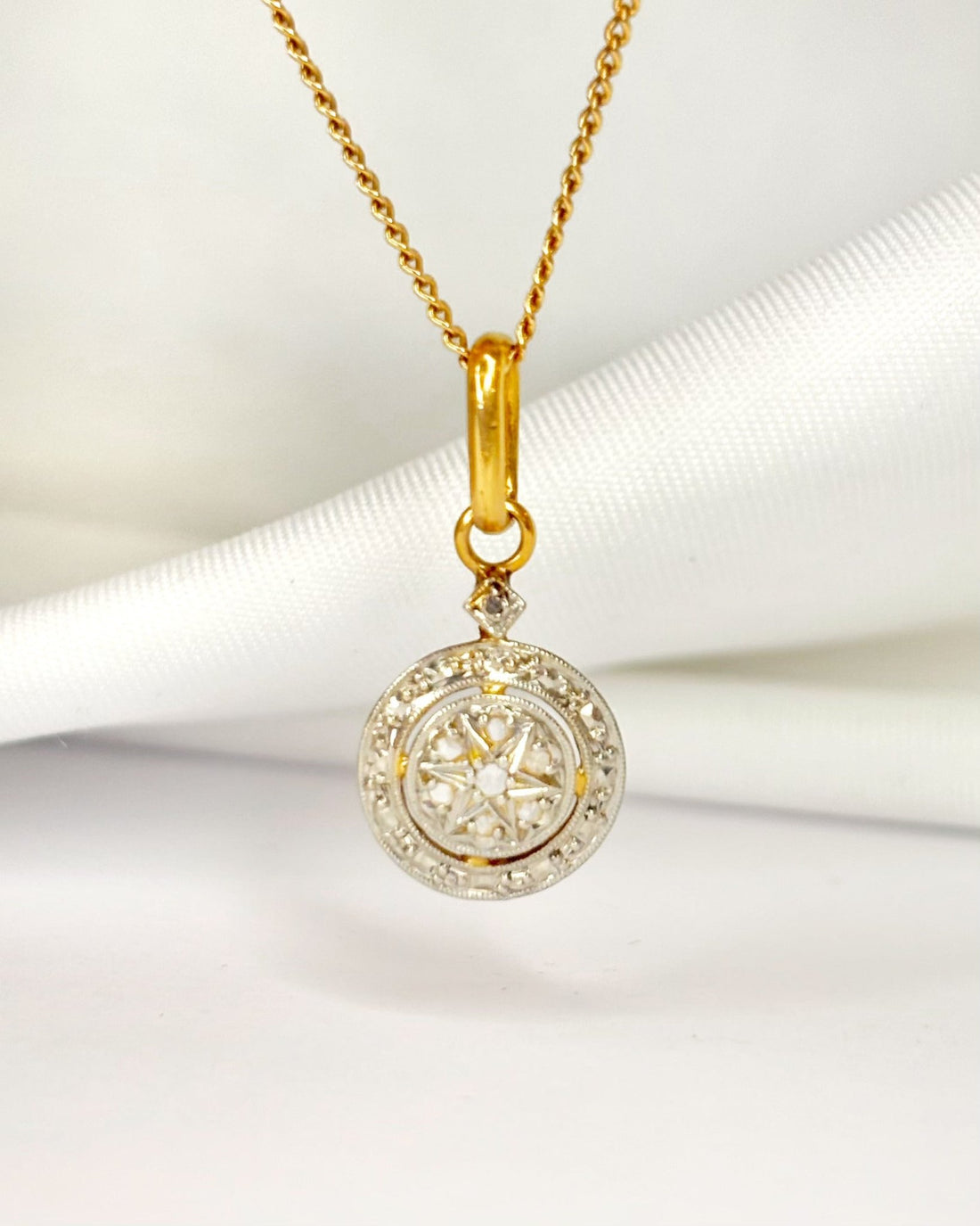 Pendentif Art-Déco Diamants "Orlane" - Elliade Paris