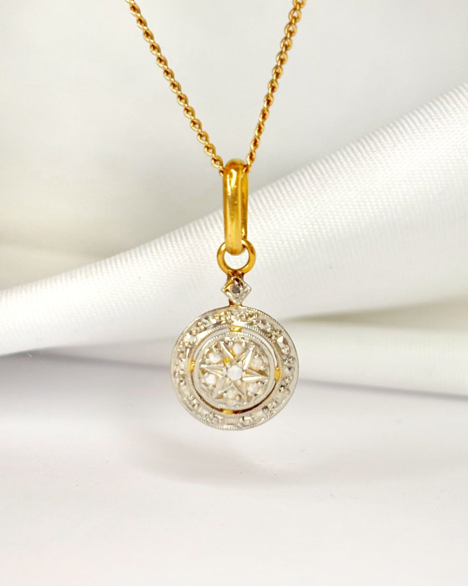 Pendentif Art-Déco Diamants "Orlane" - Elliade Paris