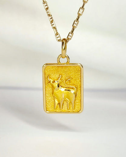 Pendentif Astro Taureau Or Jaune 18 carats "Cyrielle" - Elliade Paris
