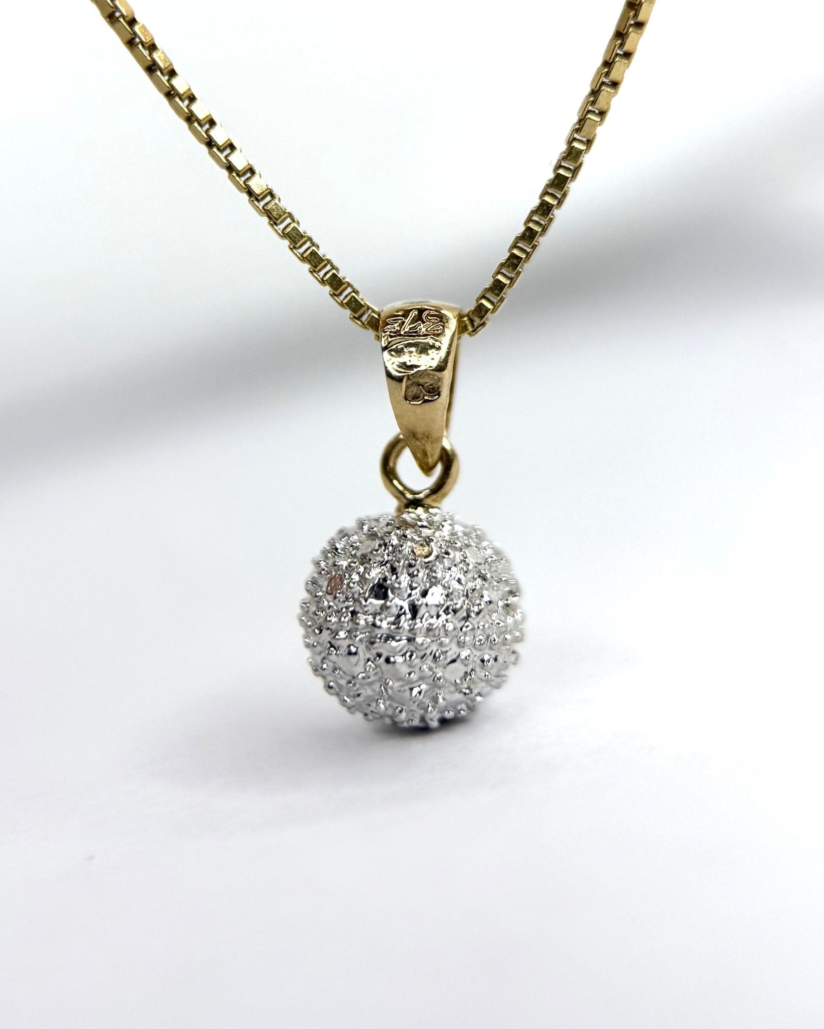 Pendentif Boule Or Jaune &amp; Gris "Chérine" - Elliade Paris