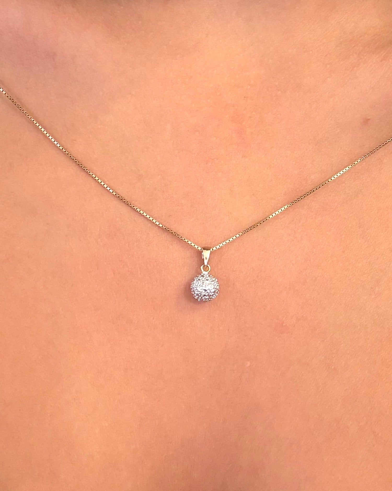 Pendentif Boule Or Jaune &amp; Gris "Chérine" - Elliade Paris