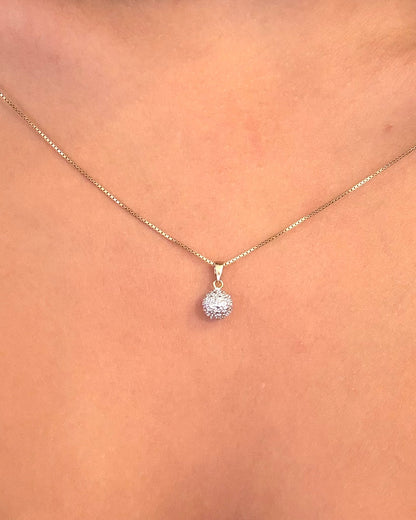 Pendentif Boule Or Jaune &amp; Gris "Chérine" - Elliade Paris