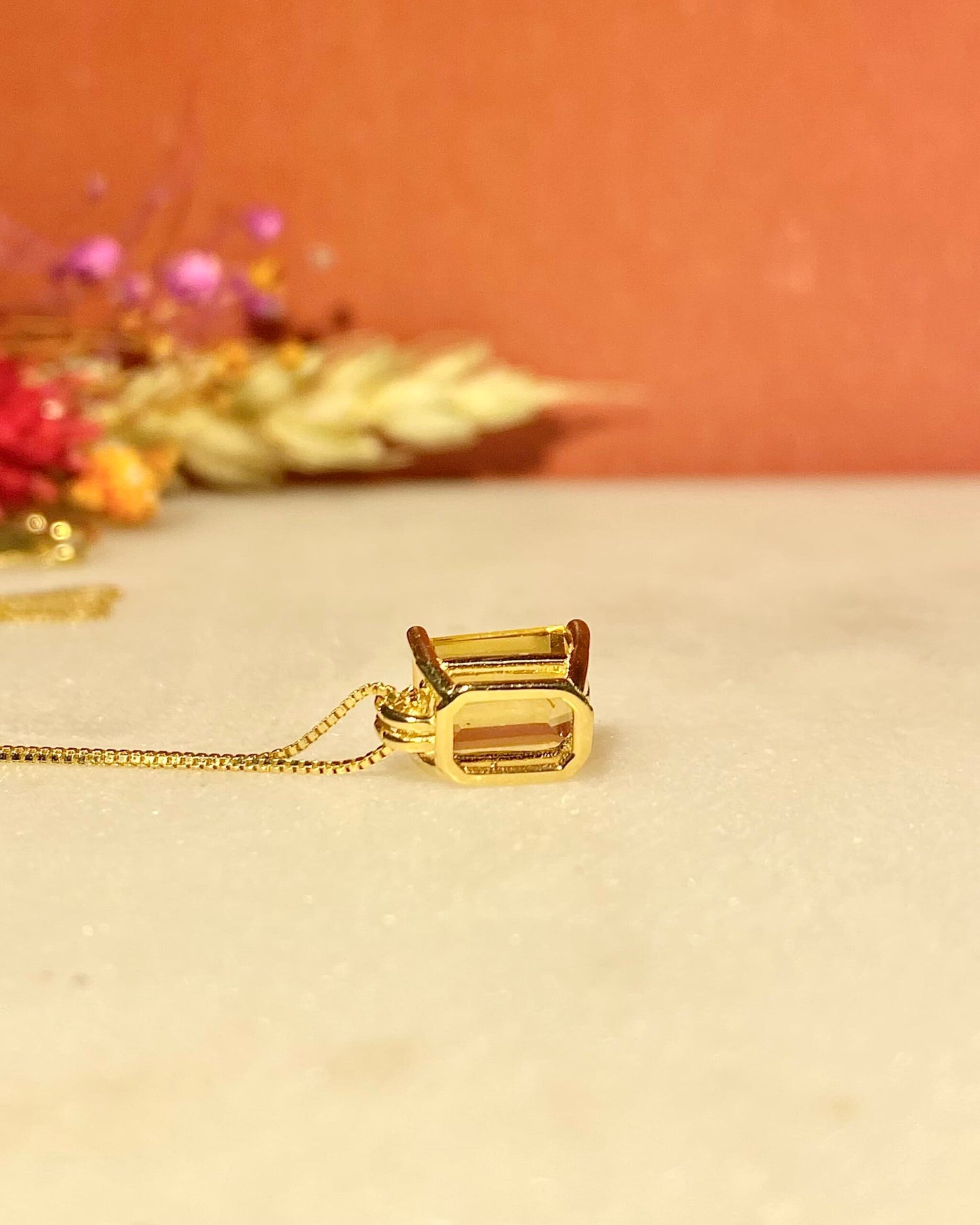 Collier Citrine 1.15 Carat &amp; Diamant &quot;Catelyn&quot;