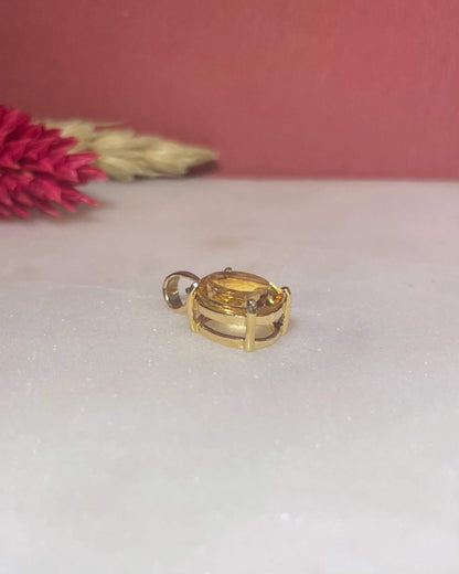Pendentif Citrine 3 carats &quot;Cyrielle&quot; - Elliade Paris