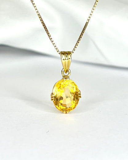 Pendentif Citrine 4.84 carats "Auriane" - Elliade Paris