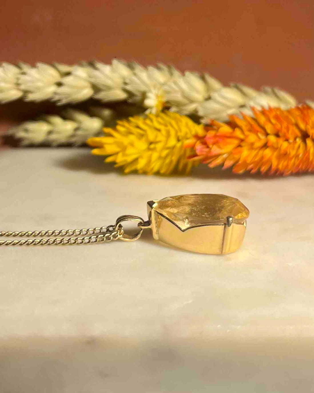 Pendentif Goutte Citrine &quot;Samantha&quot;