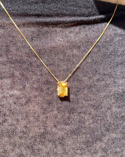 Collier Citrine 1.15 Carat &amp; Diamant &quot;Catelyn&quot;