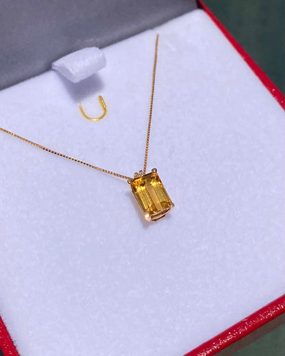 Collier Citrine 1.15 Carat &amp; Diamant &quot;Catelyn&quot;