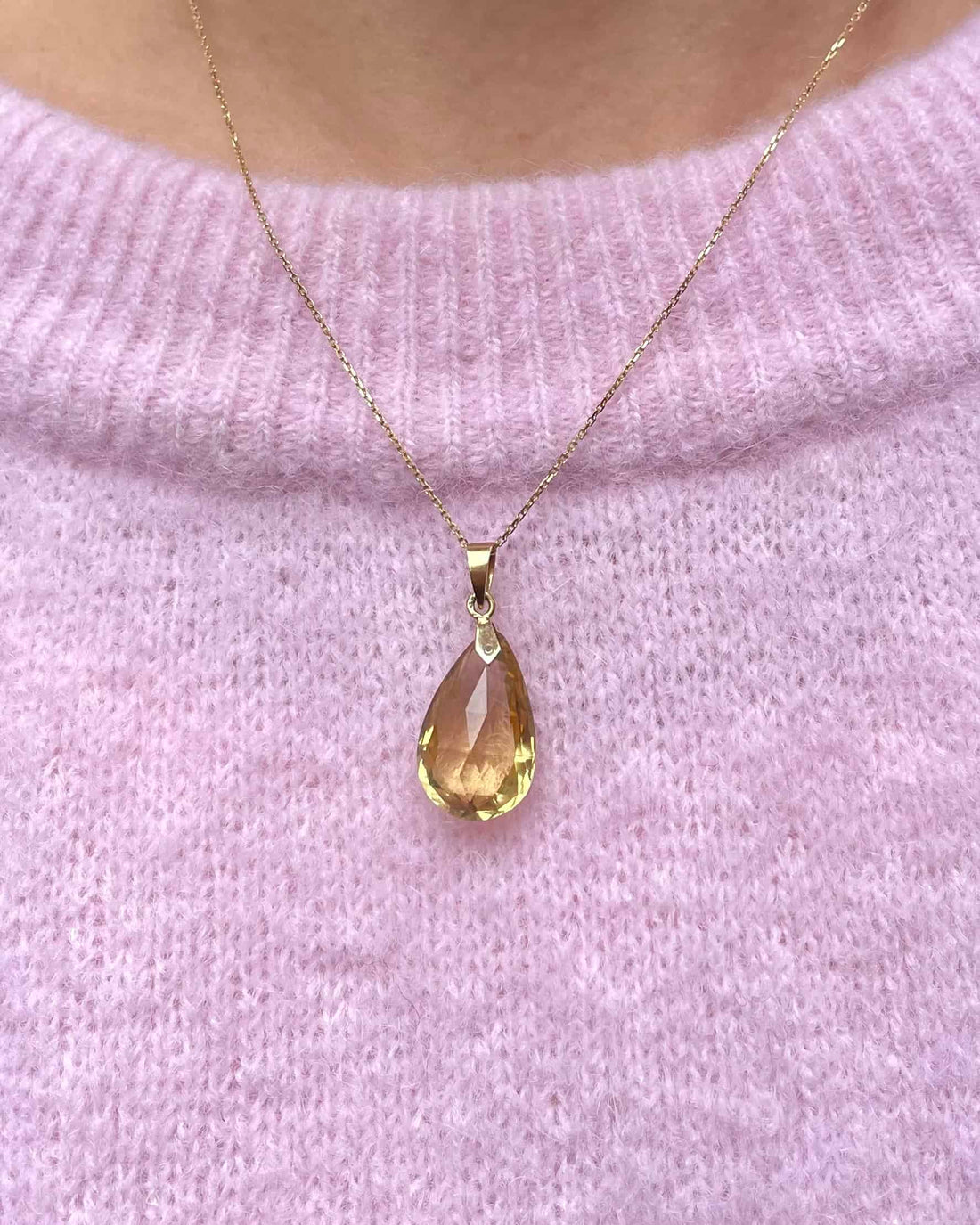 Pendentif Vintage Citrine 10.50 carats &quot;Kara&quot;