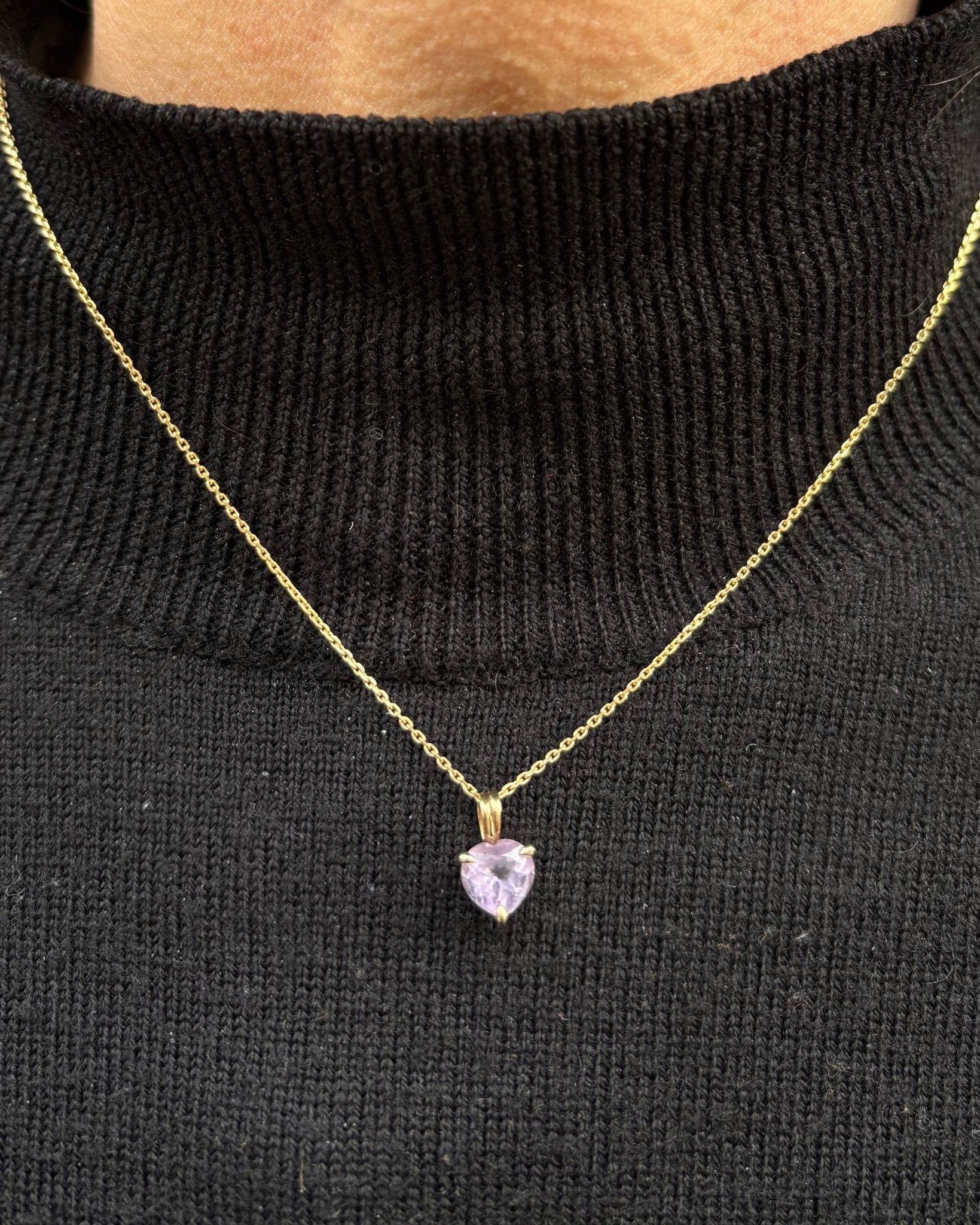 Pendentif Cœur Améthyste 0.90 carat &quot;Joy&quot; - Elliade Paris