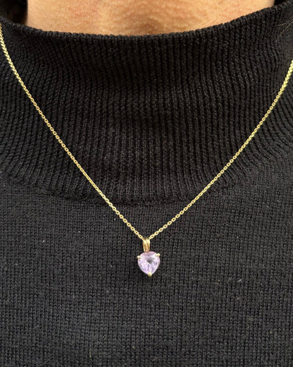 Pendentif Cœur Améthyste 0.90 carat &quot;Joy&quot; - Elliade Paris