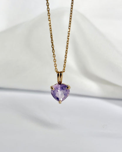 Pendentif Cœur Améthyste 0.90 carat &quot;Joy&quot; - Elliade Paris