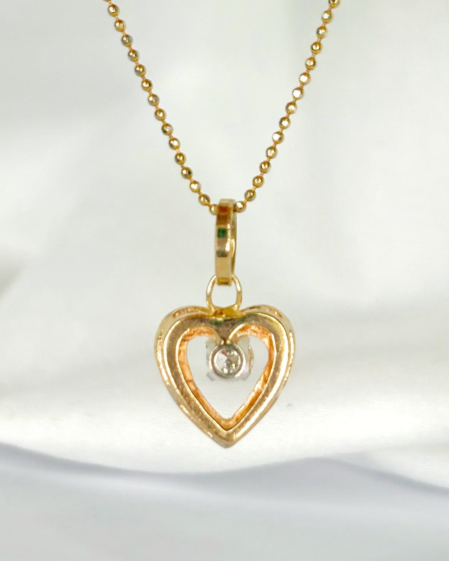 Pendentif Cœur Diamant 0.30 carat "Sybille" - Elliade Paris