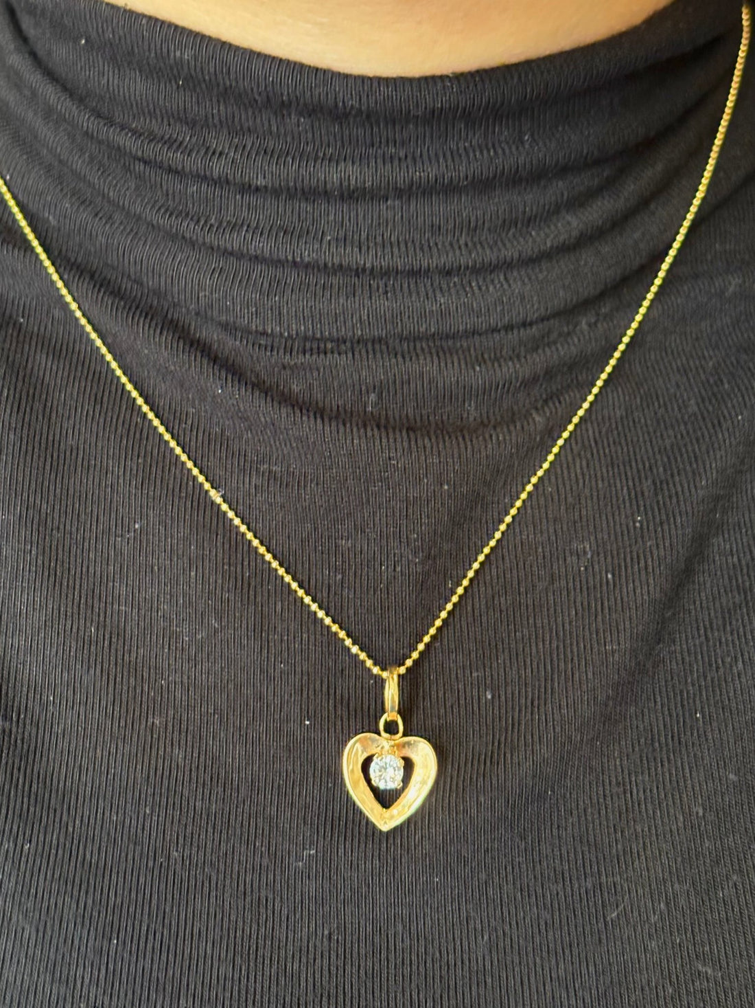 Pendentif Cœur Diamant 0.30 carat "Sybille" - Elliade Paris