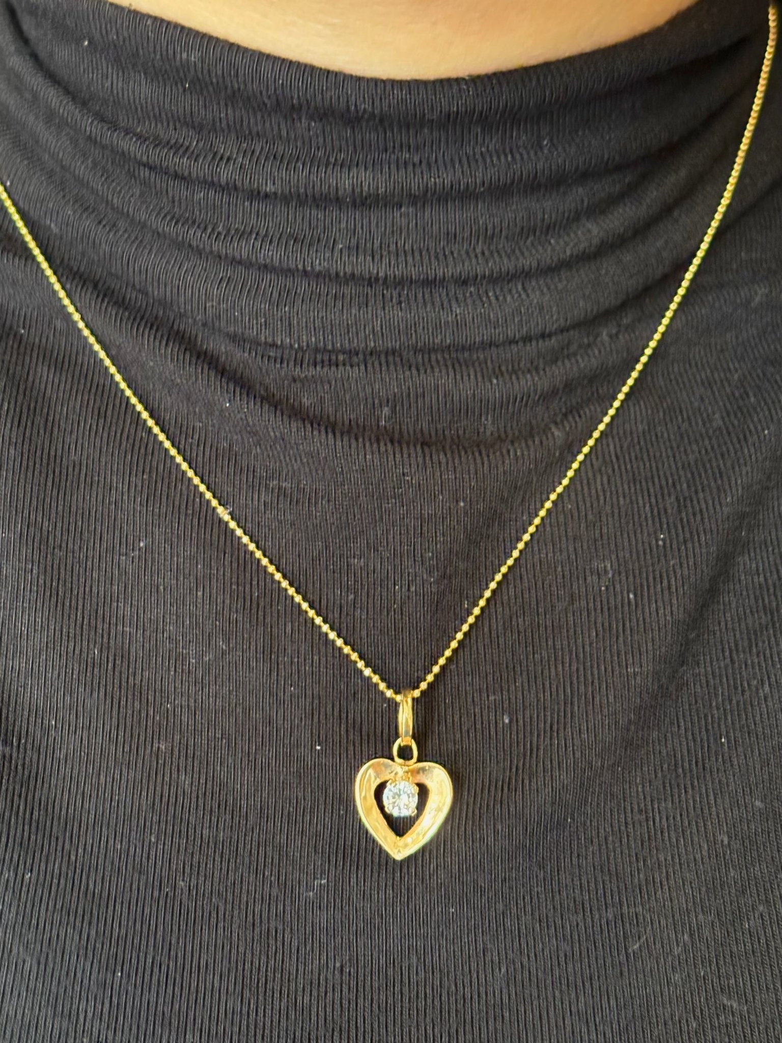 Pendentif Cœur Diamant 0.30 carat "Sybille" - Elliade Paris