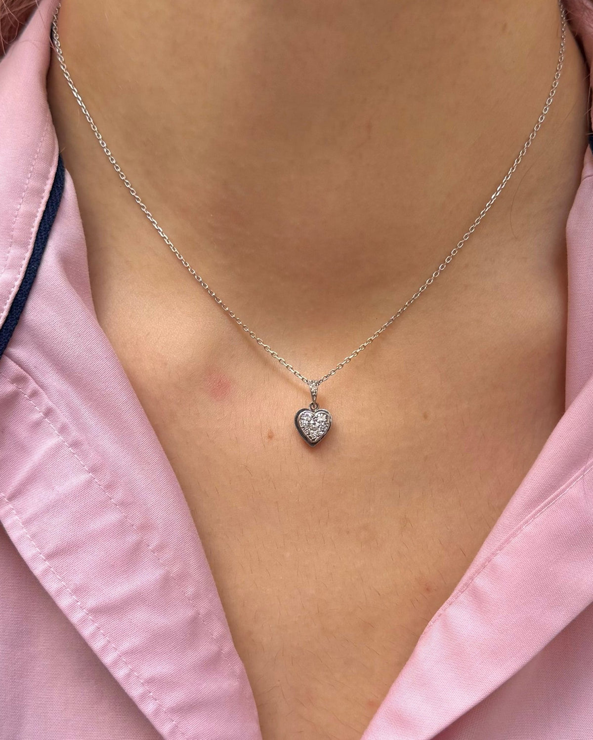 Pendentif Cœur Diamants 0.29 carat "Nicole" - Elliade Paris