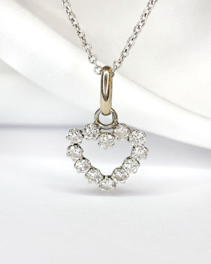 Pendentif Cœur Diamants 0.48 carat "Hailey" - Elliade Paris