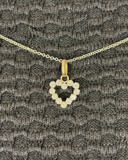 Pendentif Cœur Diamants 0.48 carat "Hailey" - Elliade Paris