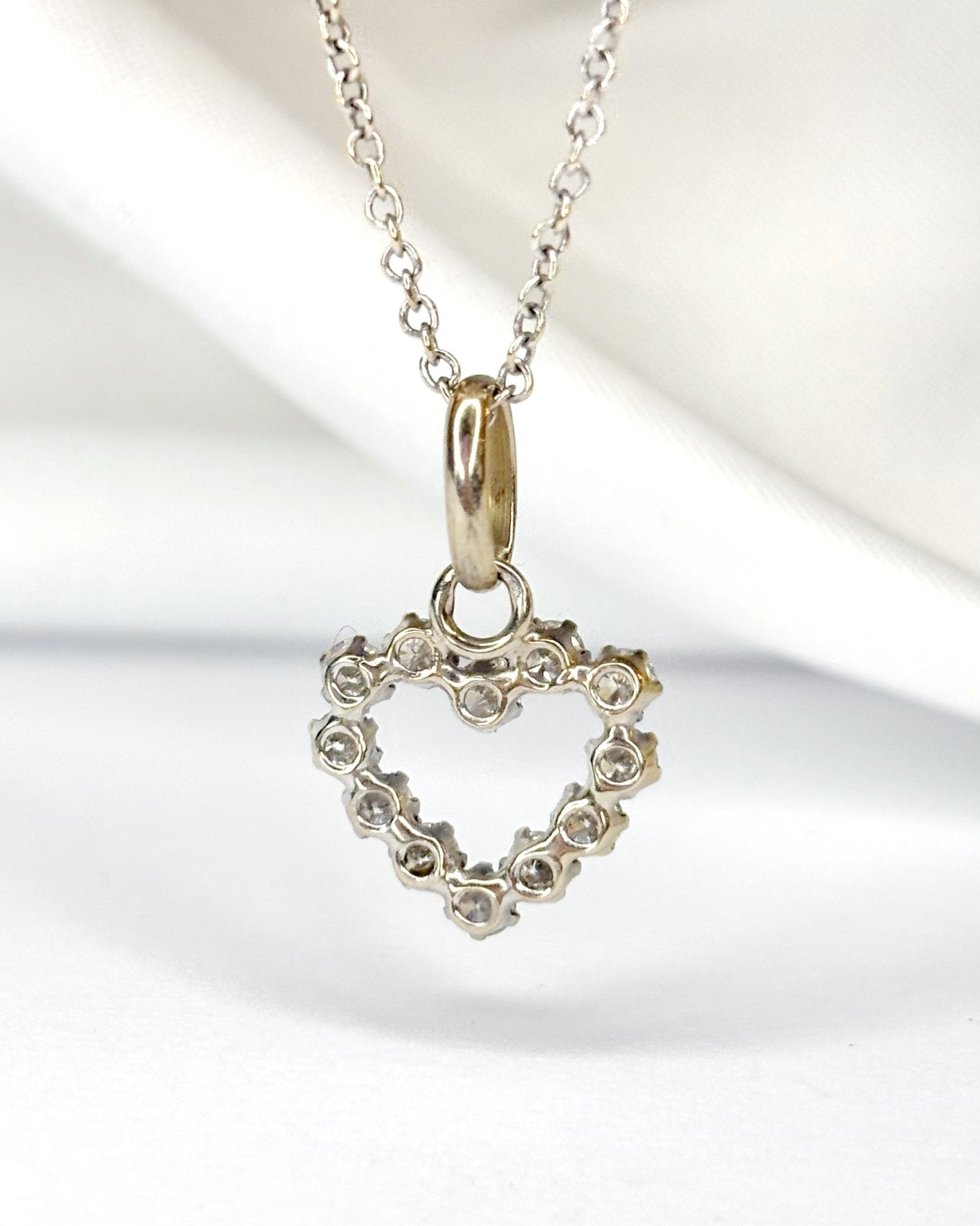 Pendentif Cœur Diamants 0.48 carat "Hailey" - Elliade Paris