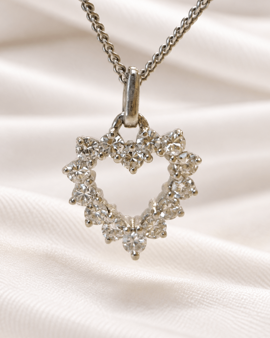 Pendentif Coeur Diamants 0.91 carat "Rania" - Elliade Paris