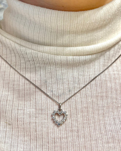 Pendentif Coeur Diamants 0.91 carat "Rania" - Elliade Paris