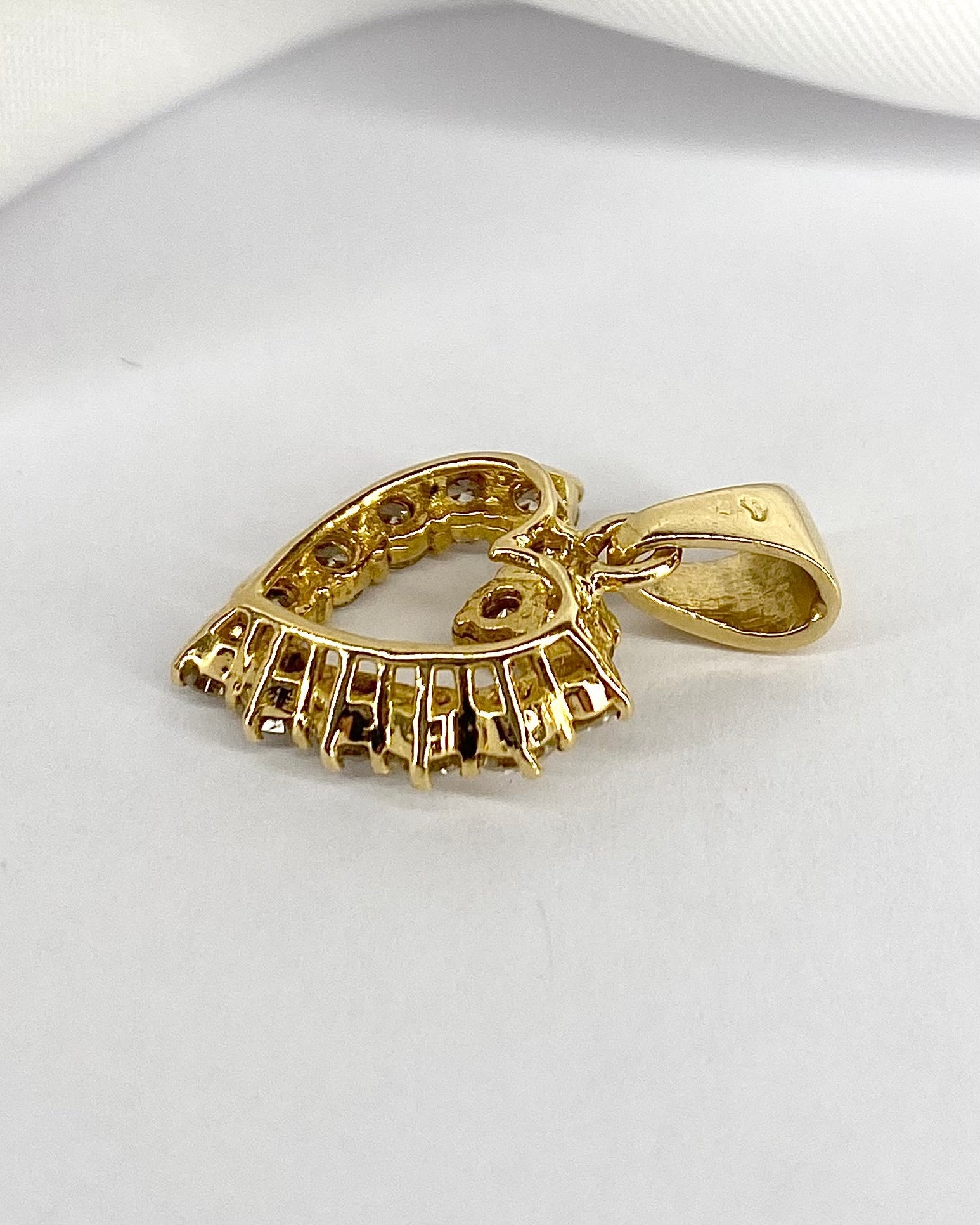 Pendentif Coeur Diamants 1 carat &quot;Coraline&quot; - Elliade Paris