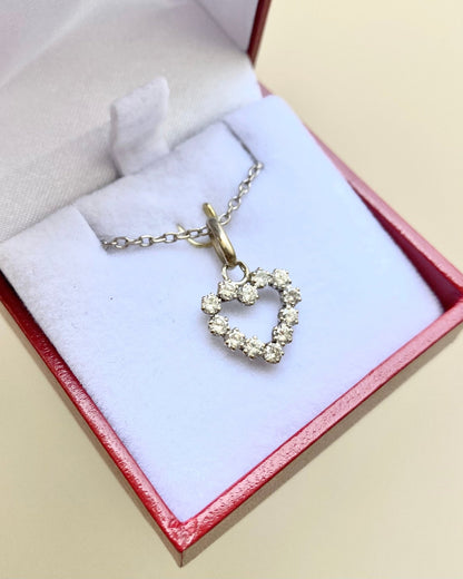 Pendentif Cœur Diamants &quot;Hailey&quot; - Elliade Paris