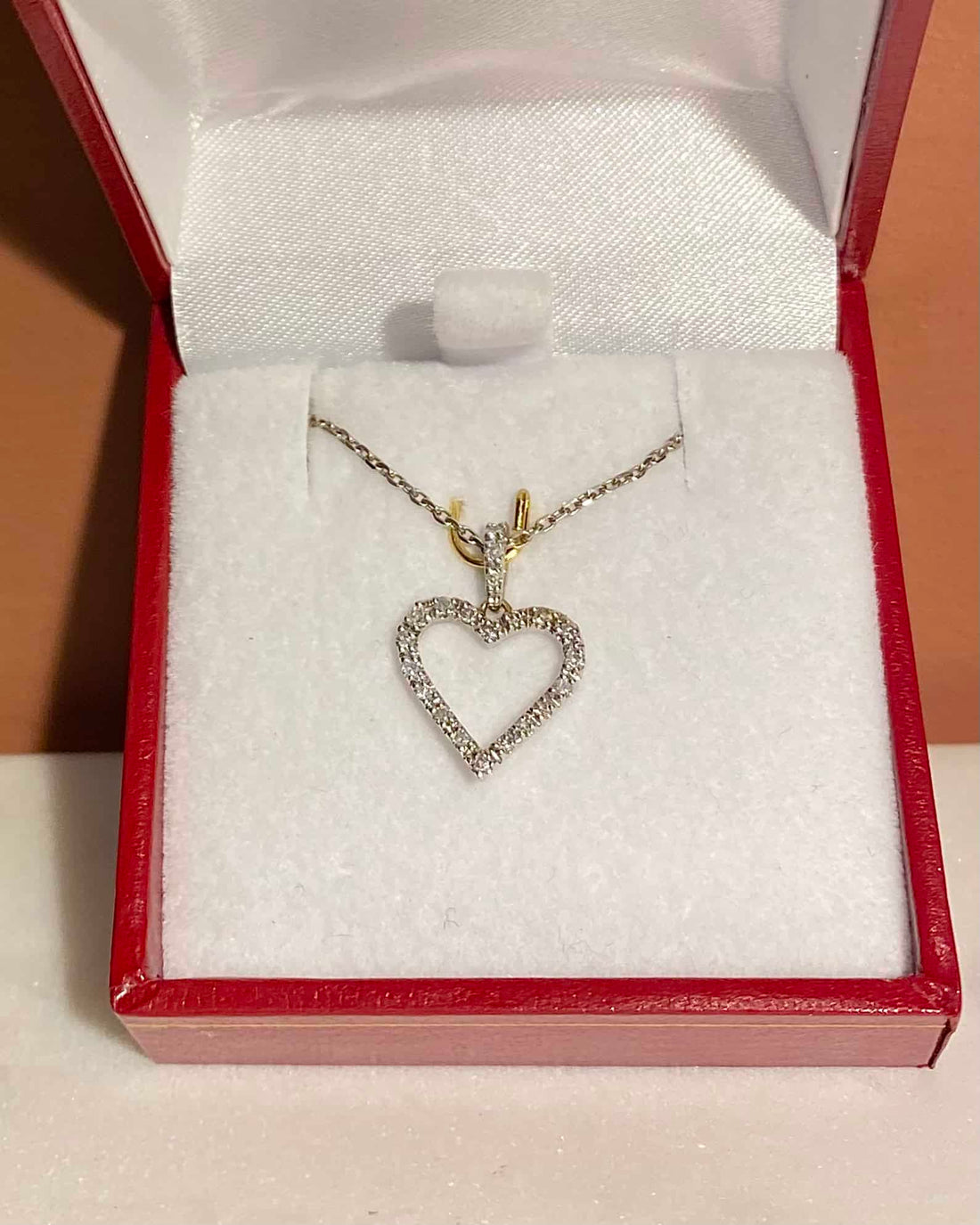 Pendentif coeur Diamants vintage &quot;Cora&quot;