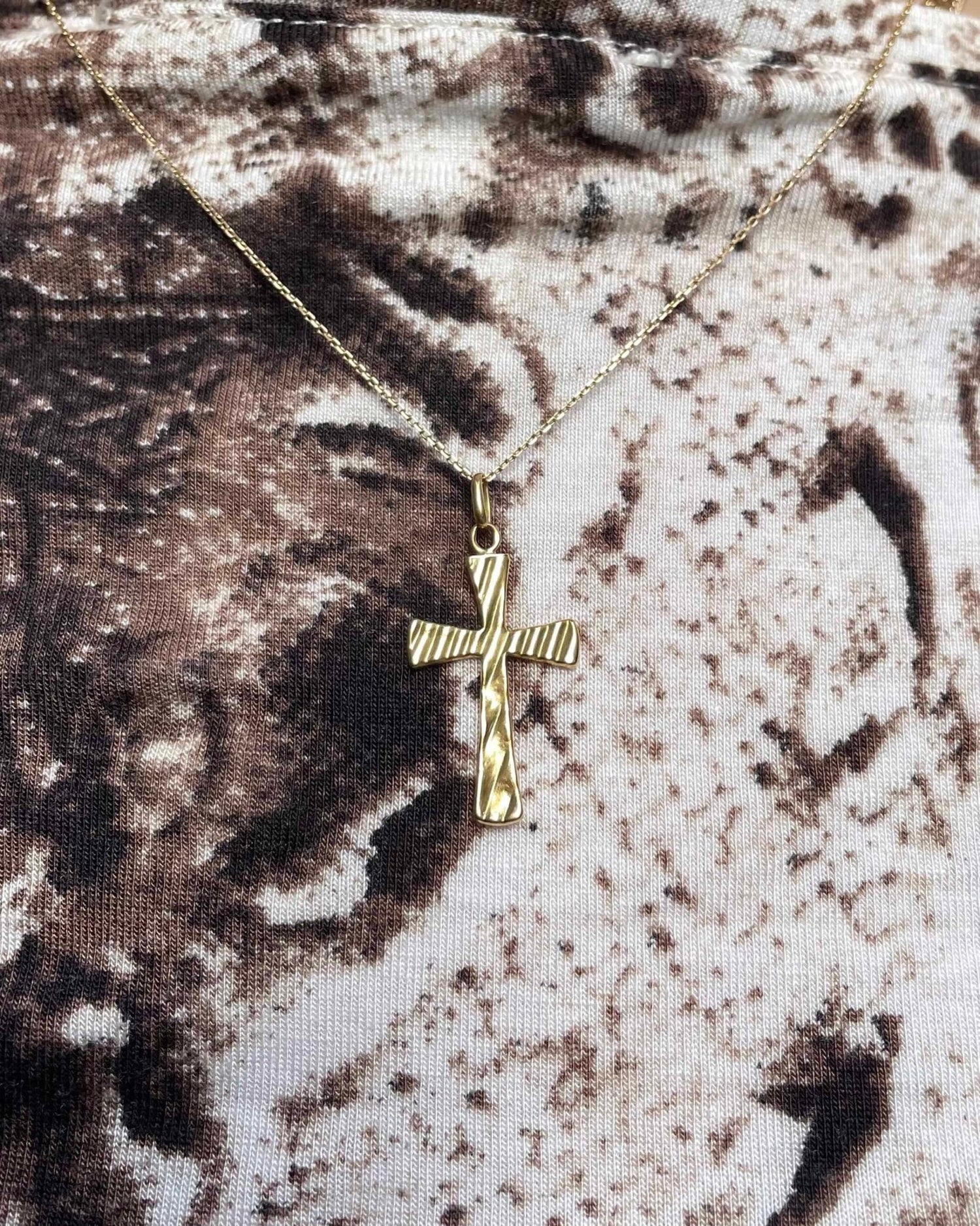 Pendentif Croix Or jaune &quot;Corinna&quot; - Elliade Paris