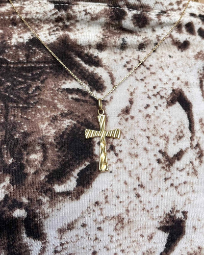 Pendentif Croix Or jaune &quot;Corinna&quot; - Elliade Paris