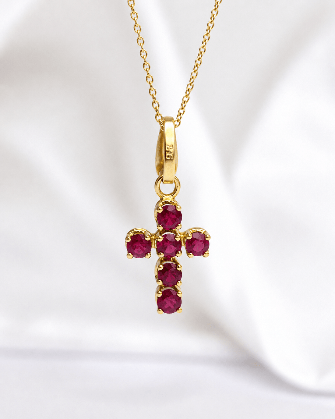 Pendentif Croix Rubis 1.20 carat "Pierre" - Elliade Paris