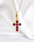 Pendentif Croix Rubis 1.20 carat "Pierre" - Elliade Paris