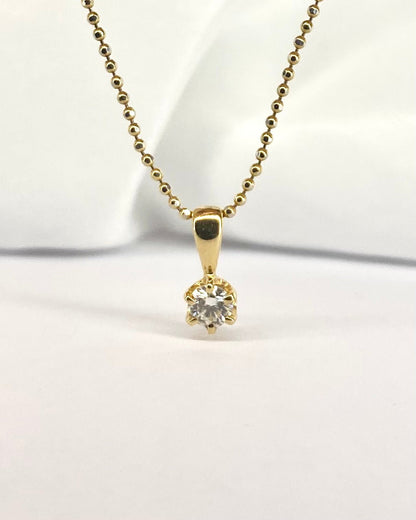 Pendentif diamant 0.15 carat &quot;Madeleine&quot; - Elliade Paris